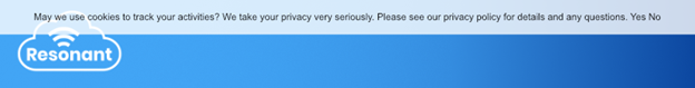 The Account Engagement tracking opt in banner | Resonant Cloud Solutions